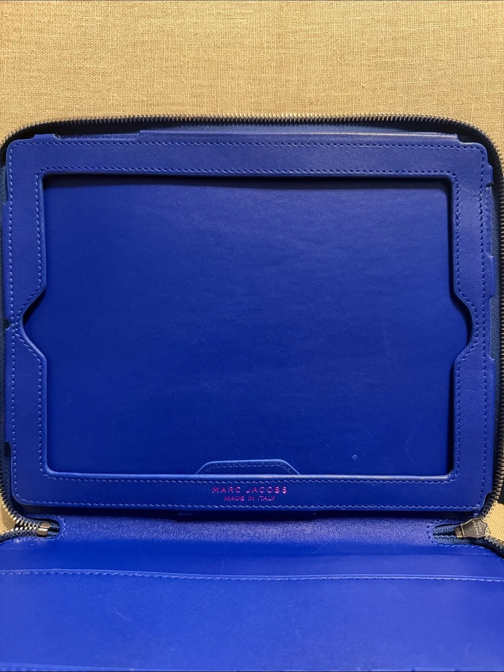 Marc Jacobs Royal Blue Leather Tablet Case